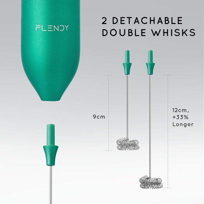Flendy Rechargeable Milk Frother Handheld, Coffee Frother Handheld with USB-C Charging Stand, Electric Drink Mixer Handheld, Mini Electric Whisk Frother for Coffee, Matcha, etc - Image 4
